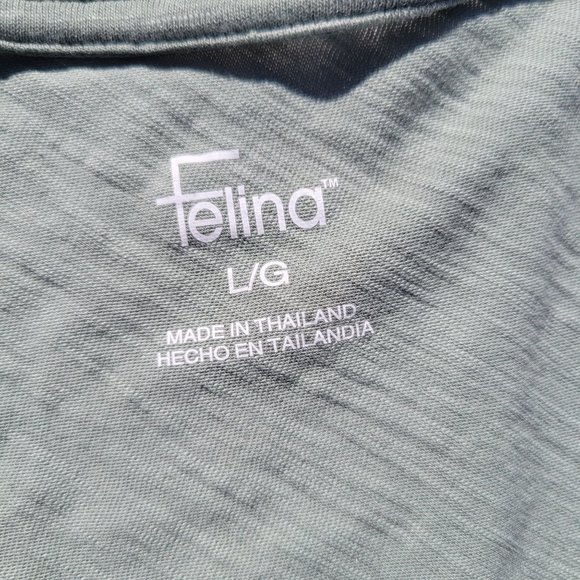 Felina Women's Sage T Shirt V-Neck Short Sleeve Pullover Cotton Size Large - Picture 6 of 8